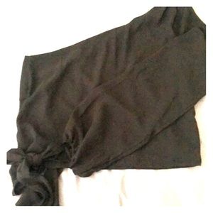 Long sleeve one shoulder blouse